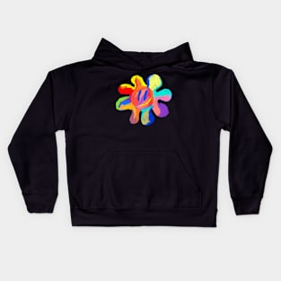 Neon Happy Face Kids Hoodie